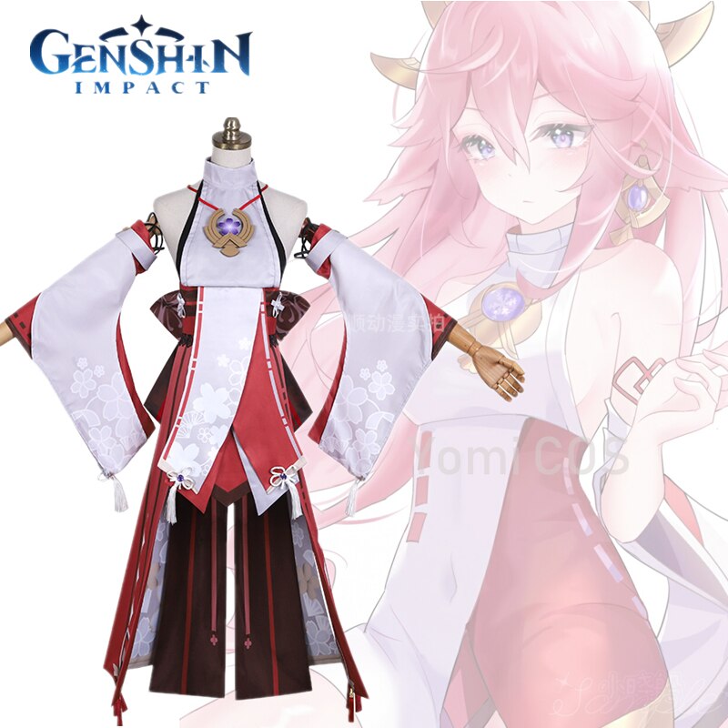 Anime Genshin Impact Yae Game Suit ȭ    ڽ ǻ ҷ īϹ   2021 ű